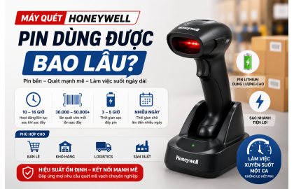 Máy quét Honeywell pin dùng được bao lâu?
