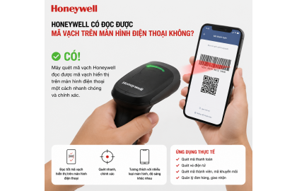 Honeywell có đọc được mã vạch trên màn hình điện thoại không?